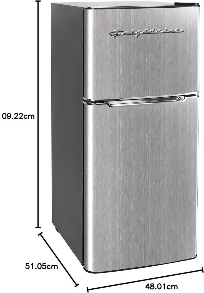 Frigidaire EFR451 2 Door Refrigerator/Freezer, 4.6 cu ft, Platinum Series, Stainless Steel, Double