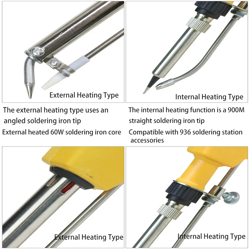 1Set Green Hand-Held External/Internal Heating Electric Soldering Iron Automatic Send Tin Gun Welding Repair Tools WIth Tin Wire