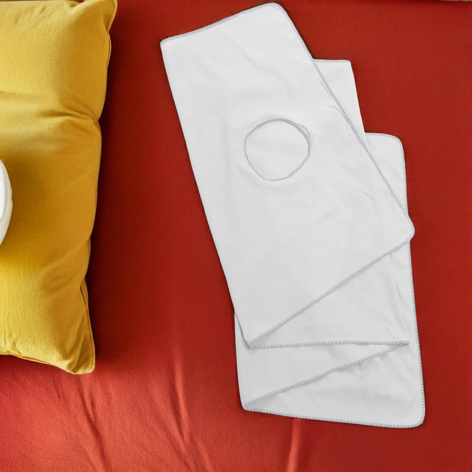 

Комплект из 2 простыней для массажного стола: хлопковые, моющиеся, быстросохнущие, с отверстием для лица, для салонов красоты, 80x200 см, многоразовые, для спа-процедур