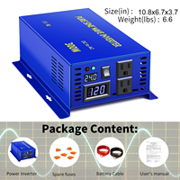 300W Wireless remote control 12V 220V Pure Sine Wave Inverter 12V 24V 48 DC to 120V 220V AC Voltage Solar Inverter Power Supply