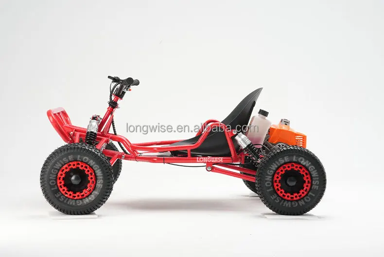 Outdoor AdventureSpeed And PassionPowerful 63CC 2 Stroke Engine Off Road Kart Sturdy Wide Seat Independent Suspension Chain Rear view 2