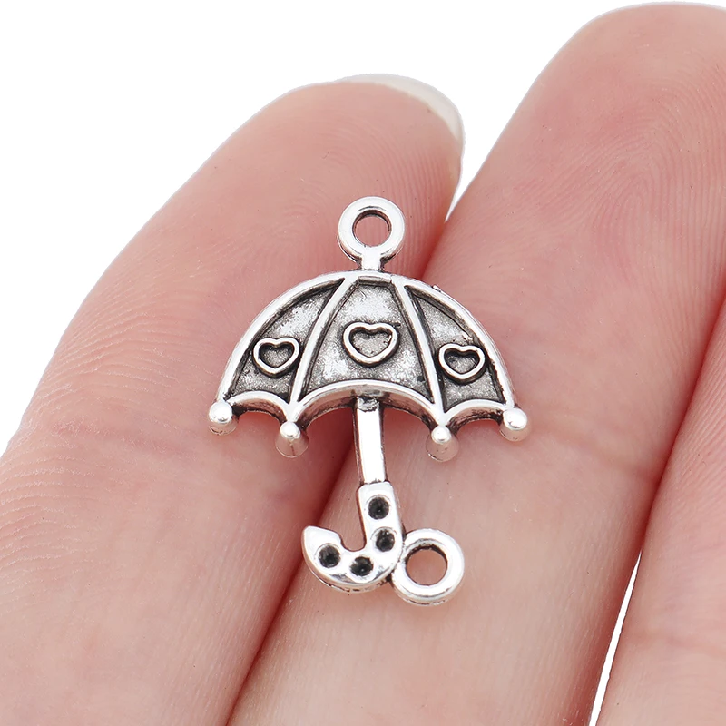 

30 шт., серебряные подвески для зонта от солнца