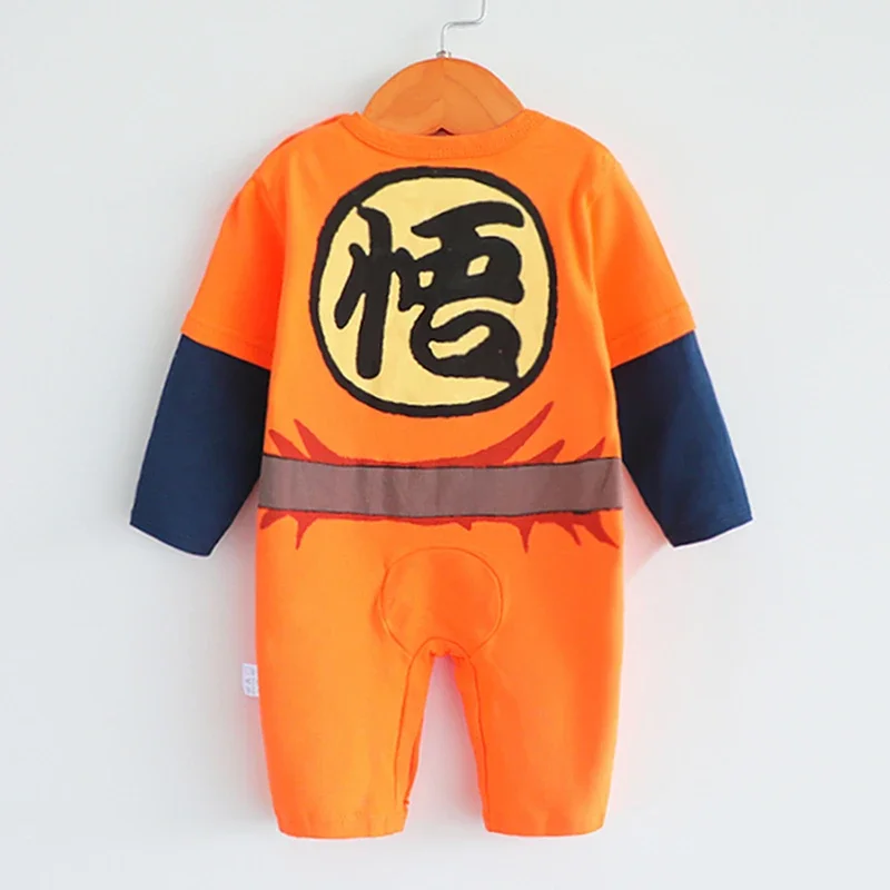 Dbz-生まれたばかりの男の子のためのオーガニックコットンアニメの服、ハロウィーンの衣装、幼児のロンパース、onesie、子供の服