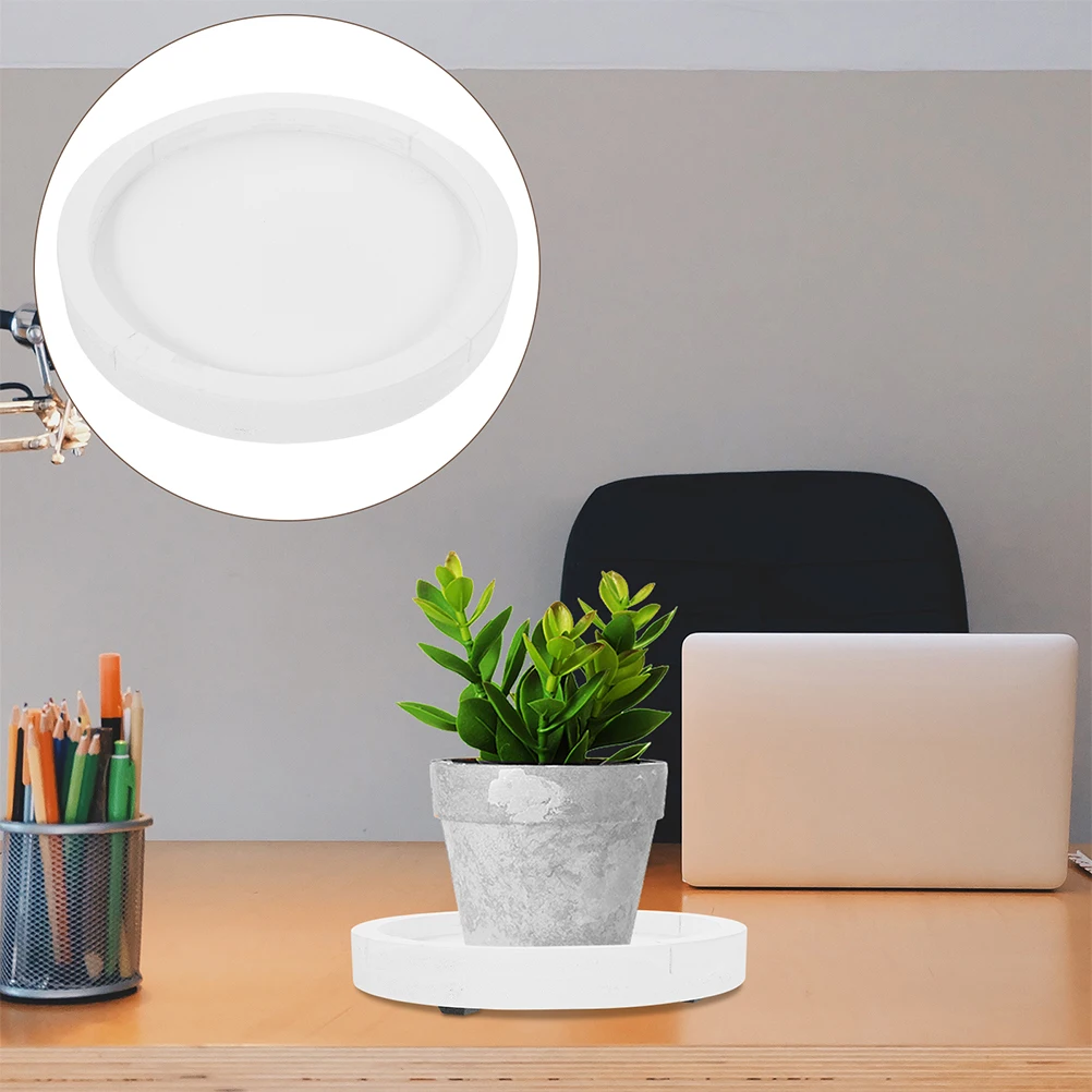 Thickened Flower Pot Round Saucer Humidity Tray for Plants White Planter Tray with Feet Water Drainage Pad Indoor Decorative
