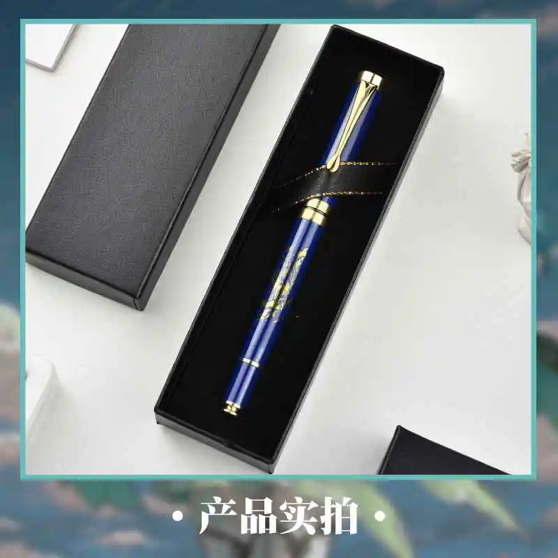 Anime Honkai: Star Rail Firefly Theme Cosplay Fashion Metal Sign Ballpoint Gel Pen Stationery Rollerball Pen Student Gift