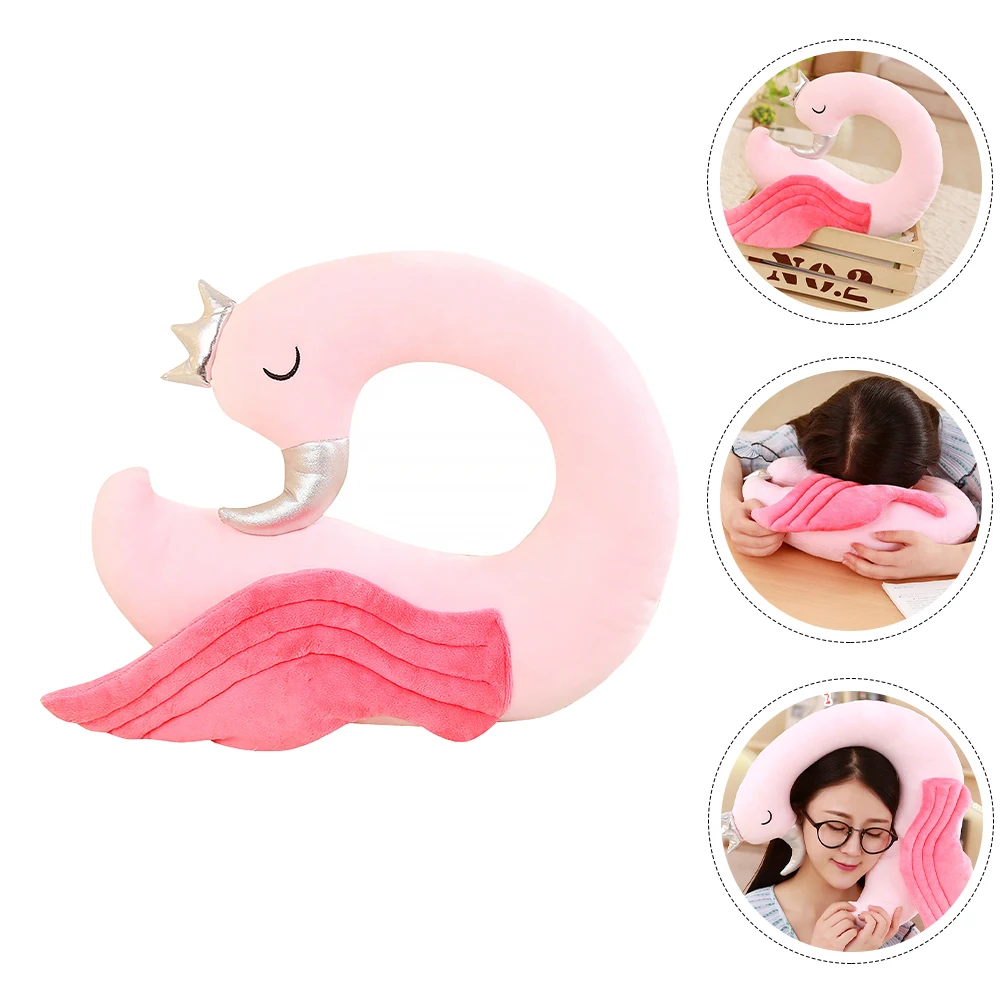 

Flamingo U Shape Neck Pillow Soft Comfortable Cervical Pillow Portable Travel Nap Cushion For Airplane Daily Use