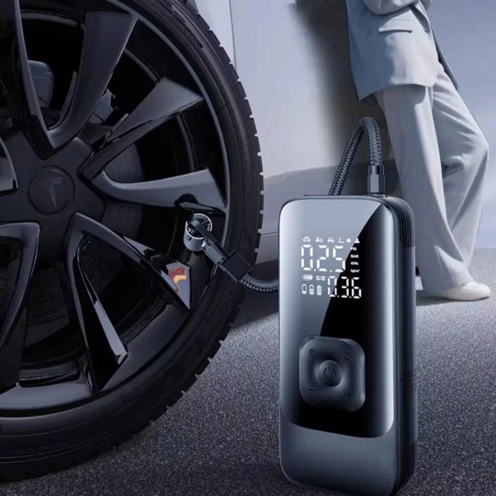 Car Air Pump Wireless Electric Air Compressor Tire Inflator Pump Digital Display Fast Charging Powerful Smart Vehicle Air Pump