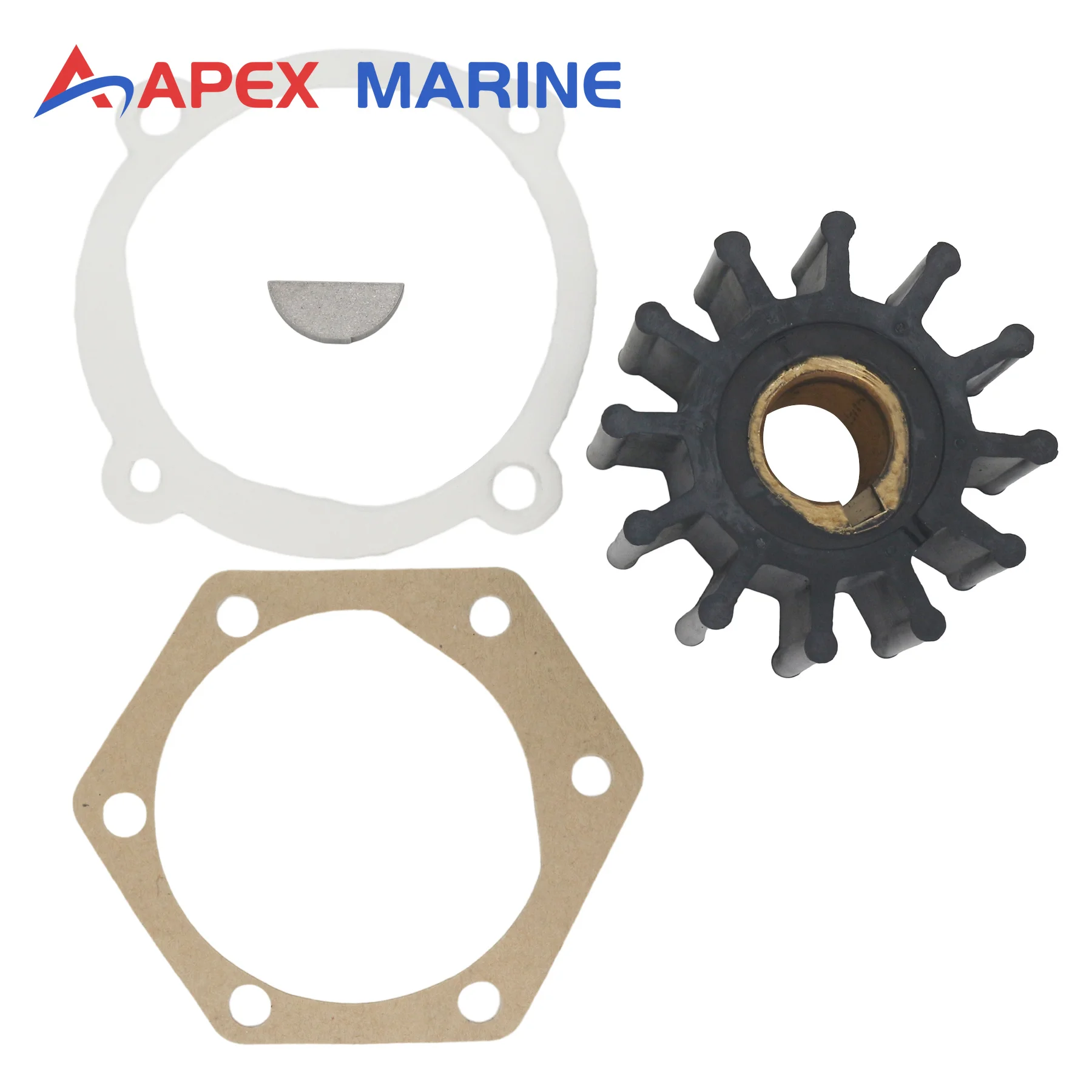 

Raw Sea Water Pump Impeller Maintenance Set Compatible with Volvo Penta MD21B MD42 AQD21B Marine Diesel Engine Cooling Pumps