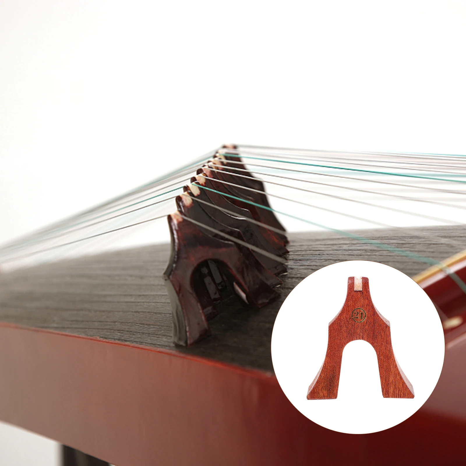 

21 pcs Guzheng Bridges Rosewood High-Quality String Support Practical Wooden Bridge For Guzheng Replacement Light Brown