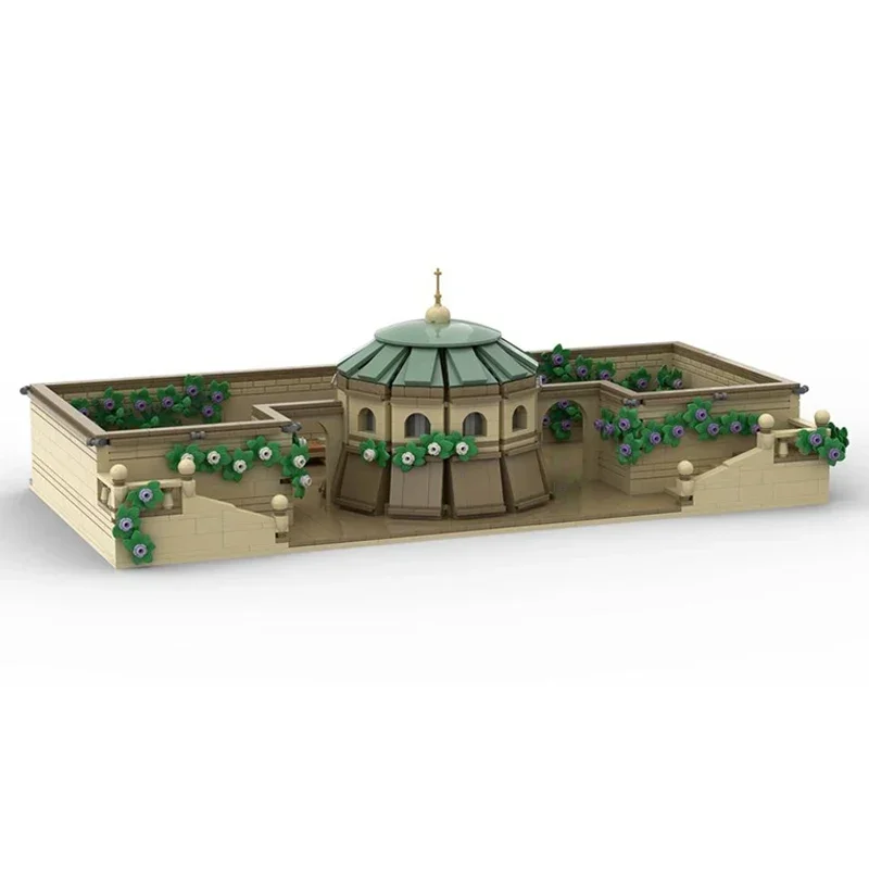 Moc Bouwstenen Theed Binnenplaats Tuin Technologie Modulaire Blokken Geschenken Kerstster Film Model Speelgoed DIY Sets Montage