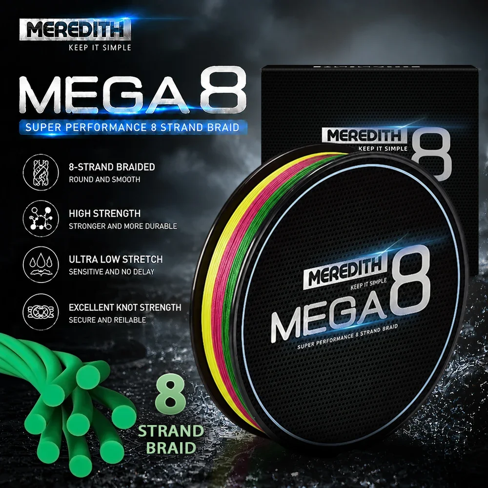 MEREDITH Mage 8 Braided Pe Fishing Line 150M/300M 1.5-10 19-70LB Japan Quality Multifilament High Stength Strands Main Line