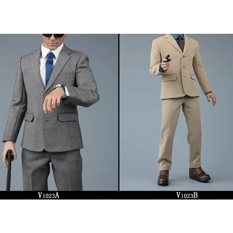 

VORTOYS 1/6 Soldier Male Agent Suit Jacket Shirt Trousers Tie Belt Shoes Clothes Model for 12-inch Action Figures Body Decor