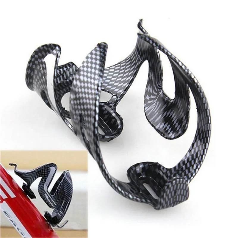 Carbon Fiber Pattern Bicycle Water Bottle Cage Mountain Road Bike Water Bottle Holder Road Bike MTB Accessories 2024