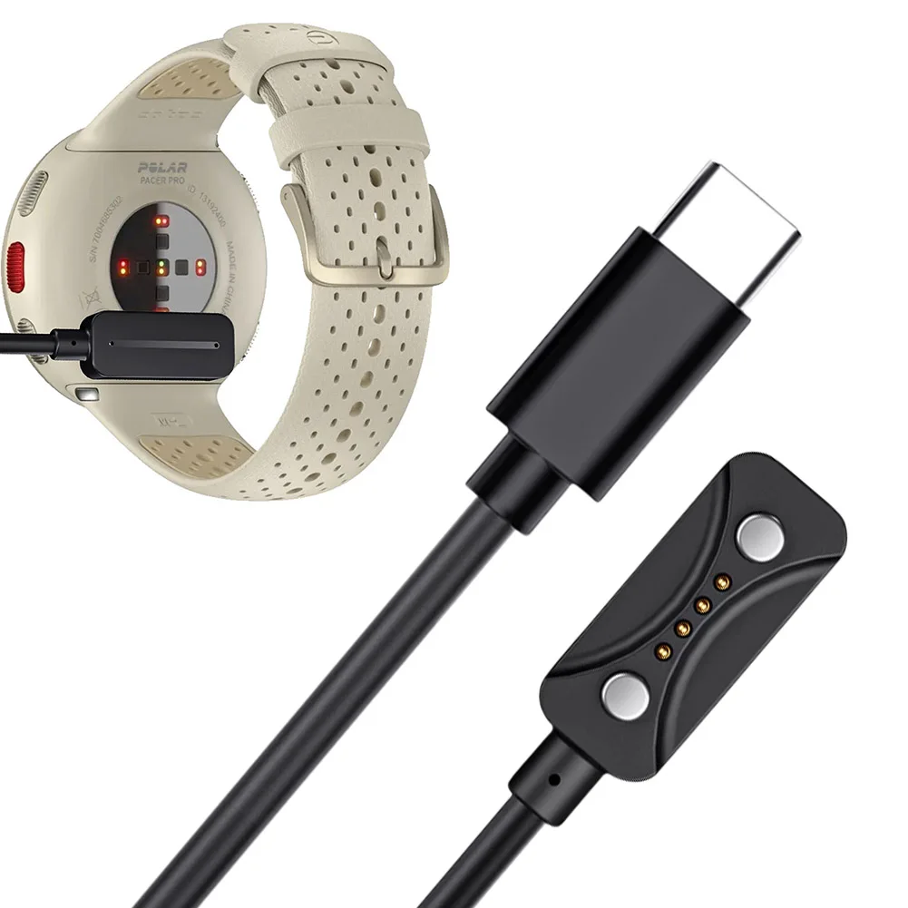 Kabel USB C do ładowania, 1M, przenośny zasilacz, zamiennik stacji dokującej do smartwatcha, adapter ładowarki do Polar Ignite 3/ Grit X2 Pro