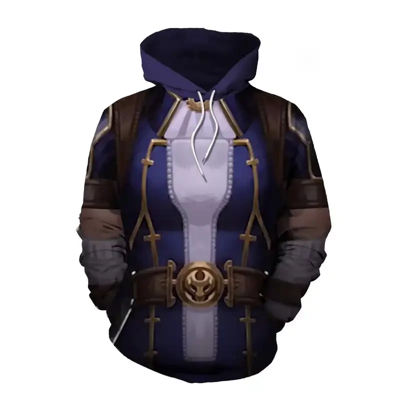 Arcane Hoodie LoL Vi Cosplay Hoodie 3D Printed Hooded Hoodies Sweatshirt Men Women 3D League of Legends Jinx Cosplay Costume