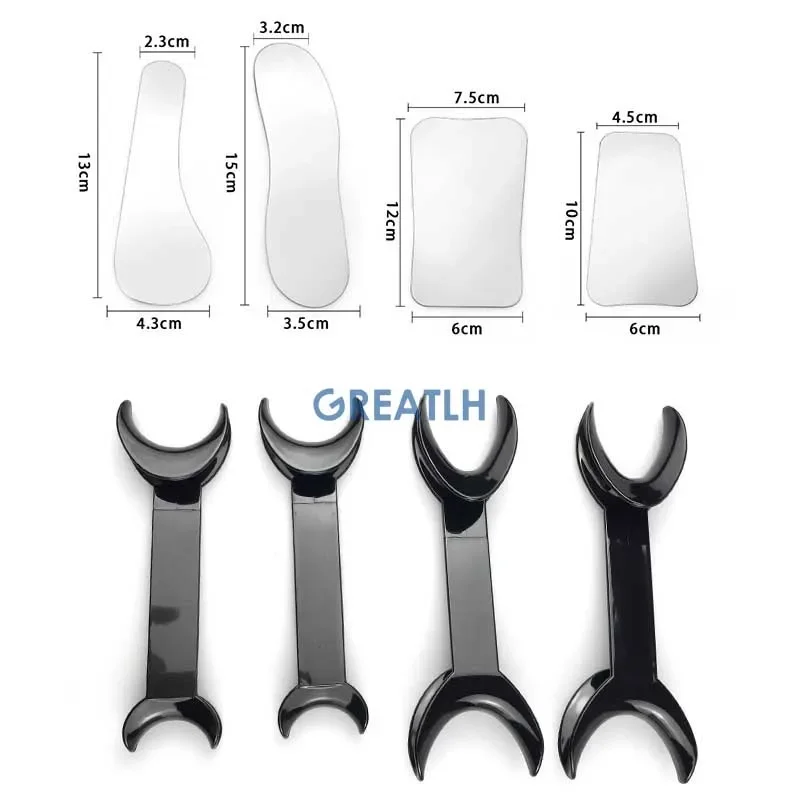 1set/4pcs Intraoral Dental Clinic photography Mirror+ 10pcs Retractor Cheek Lip Mouth Opener