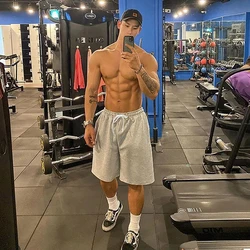 Summer Gym Fitness Sports Mens Cotton Shorts Ragged Cutoff Shorts Casual Training Hip Hop Running Loose Basketball Short Pants