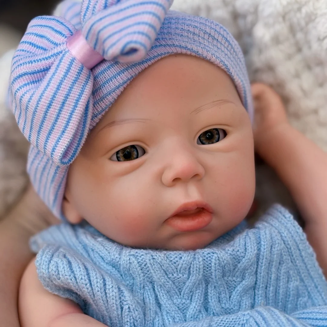 45CM Silicone fille Bebê Reborn peint entièrement doux Silicone Reborn poupées pour cadeau Corpo De Silicone Inteiro