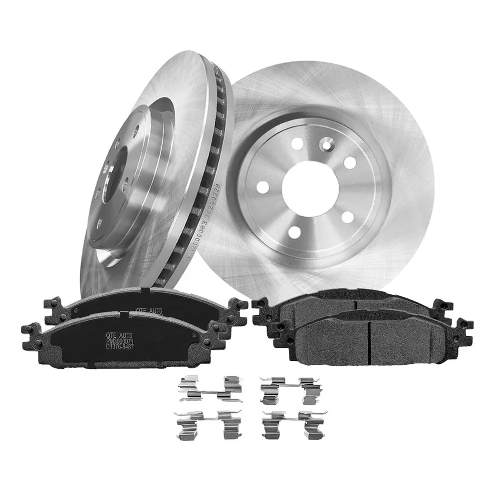 Set of 6 Front Brake Disc Rotors 325mm Ceramic Brake Pad Kit Replacement For 2010 2019 Lincoln MKT