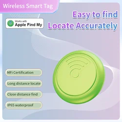 Buscador de llaves con certificaciones MFi, rastreador localizador de maleta y mochila, funciona con Apple Find My Round, bolsas coloridas