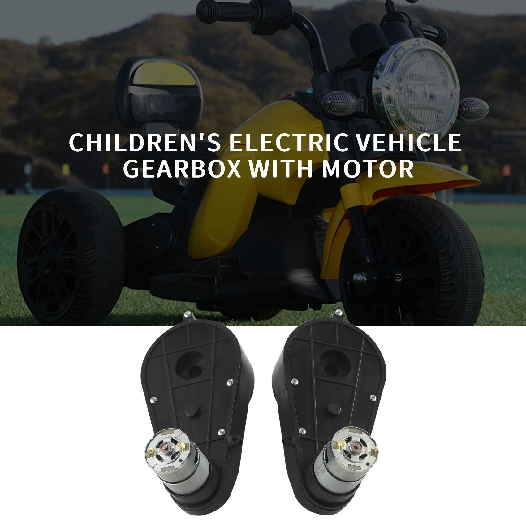 2 Pcs 550 Universal Children Electric Car Gearbox With Motor, 12Vdc Motor With Gear Box, Kids Ride On Car Baby Car Parts