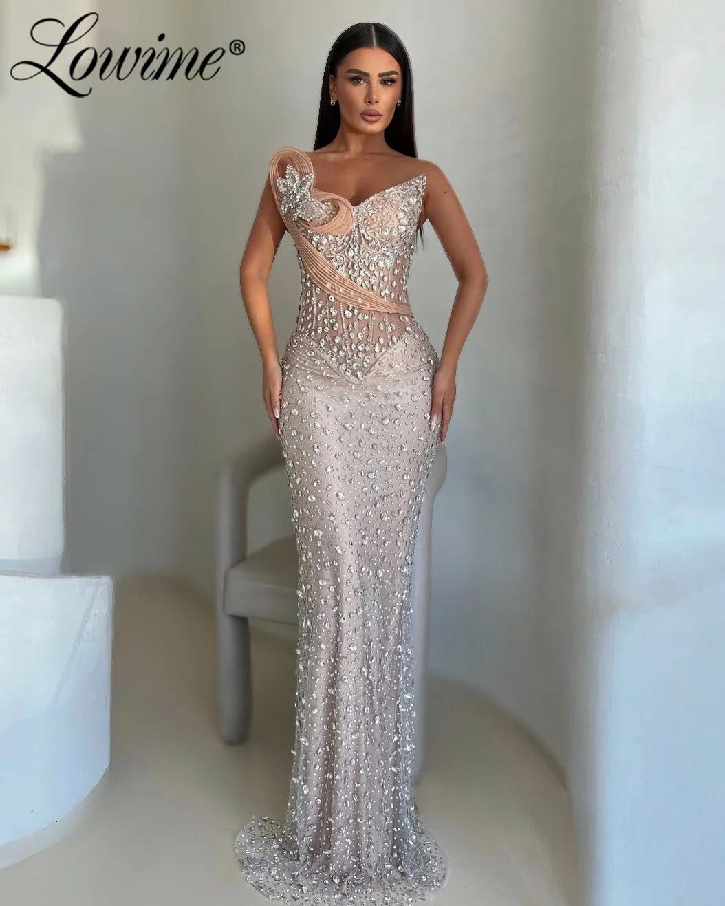 

2026 Rhinestones Crystal Evening Dress Luxury Celebrity Dresses Customized Vestidos De Gala Wedding Party Dress Prom Gowns Robe
