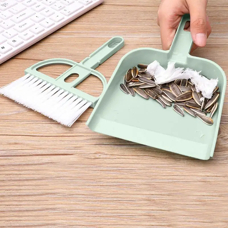 Desktop Sweep Cleaning Brush Small Broom Household Dustpan And Brush Set Mini Cleaning Brush Cleaning Tool For Desk Car Keyboard