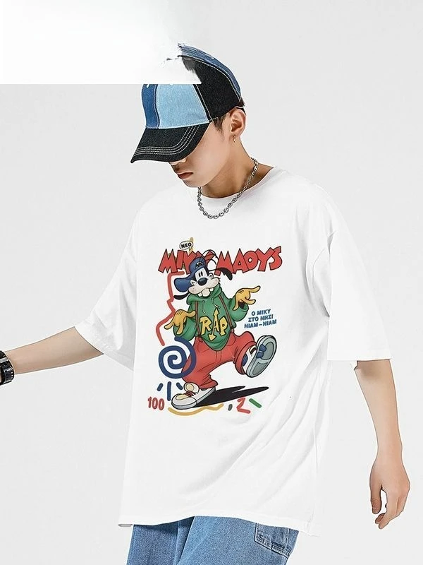 

Новинка 2023 года, семейная модная футболка из чистого хлопка для отдыха в стиле ретро, уличный студенческий стиль, стиль Y2K в стиле Харадзюку