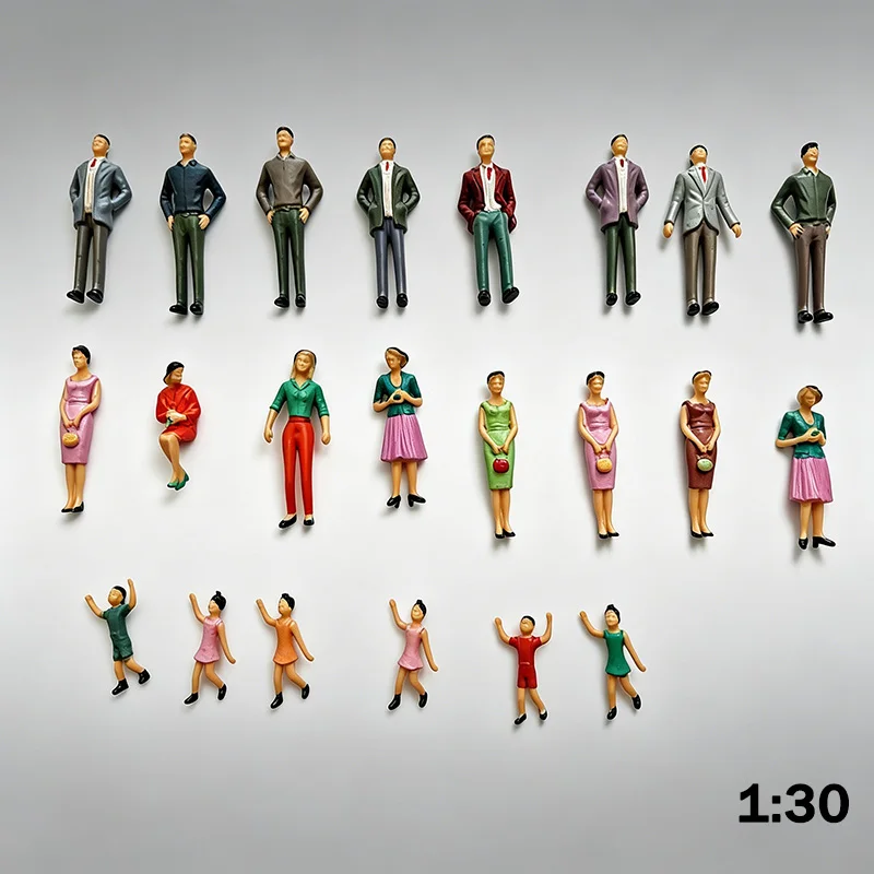 Simulation Miniature Scale 1:30 1:42 Model People Kit DIY Train Railway Scene Figure Model Layout Materials Diorama 10pcs