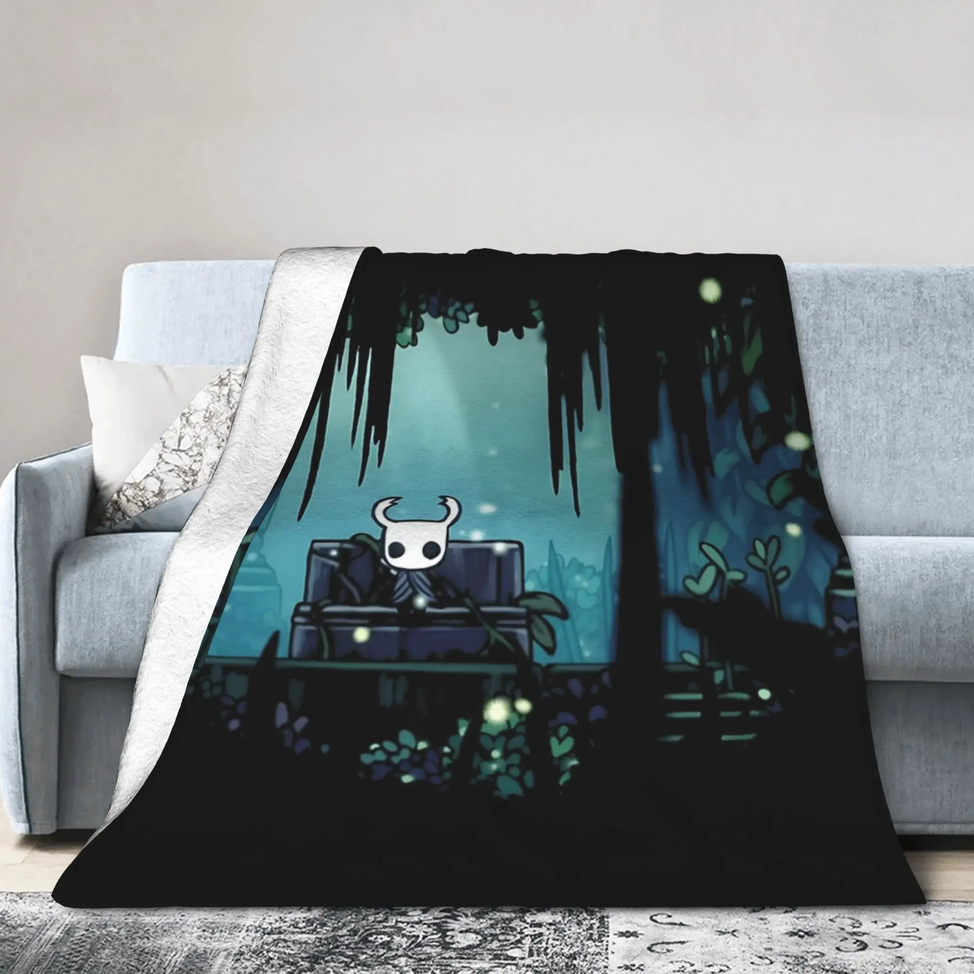 Hollows Knights Silksong Blanket  Flannel Funny Warm Throw Blankets for Bed Sofa Textile Decor,