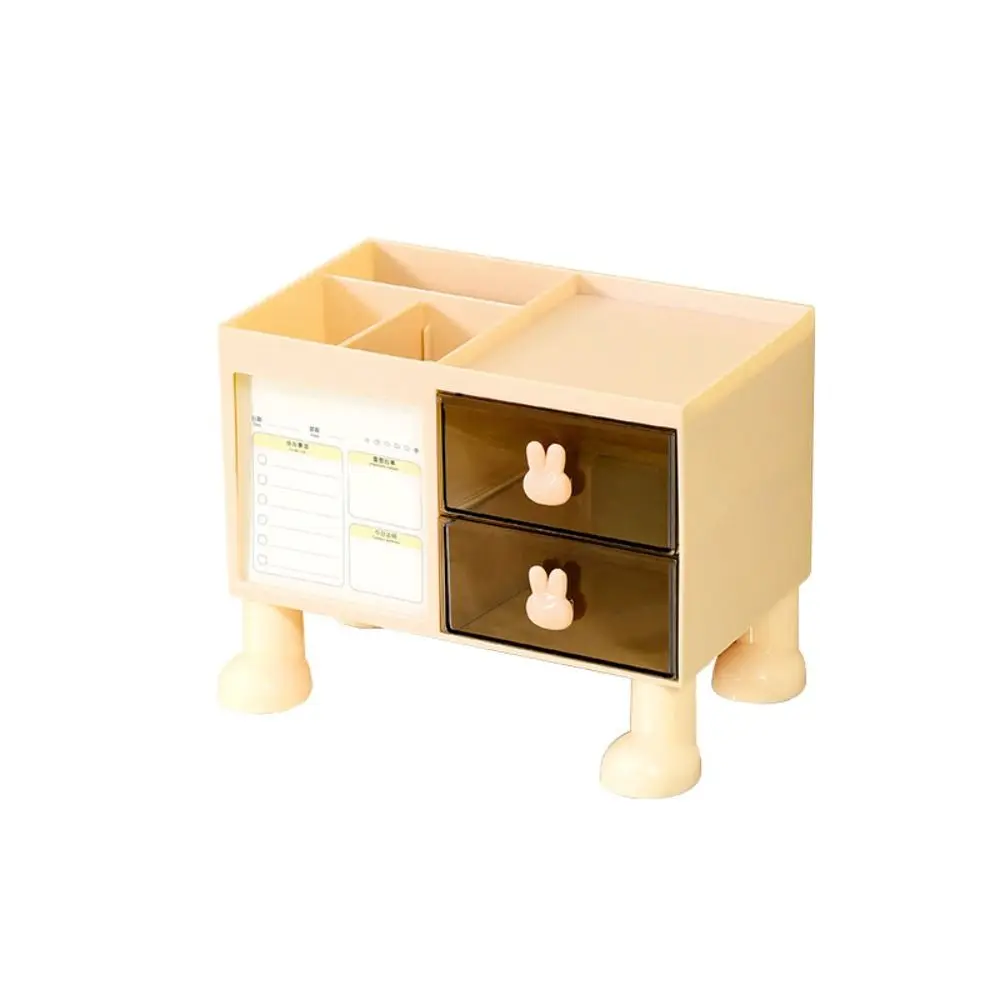 

Sturdy Rabbit Handle Pen Holder High-capacity Detachable Pencil Storage Box Cute Plastic Stationery Organizer Desk
