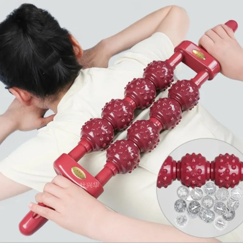 

Rehabilitation Physiotherapy Training Device, Magnetic Therapy Meridian Unblocking Magnetic Massage Rod, Yoga Health Rolling Rod