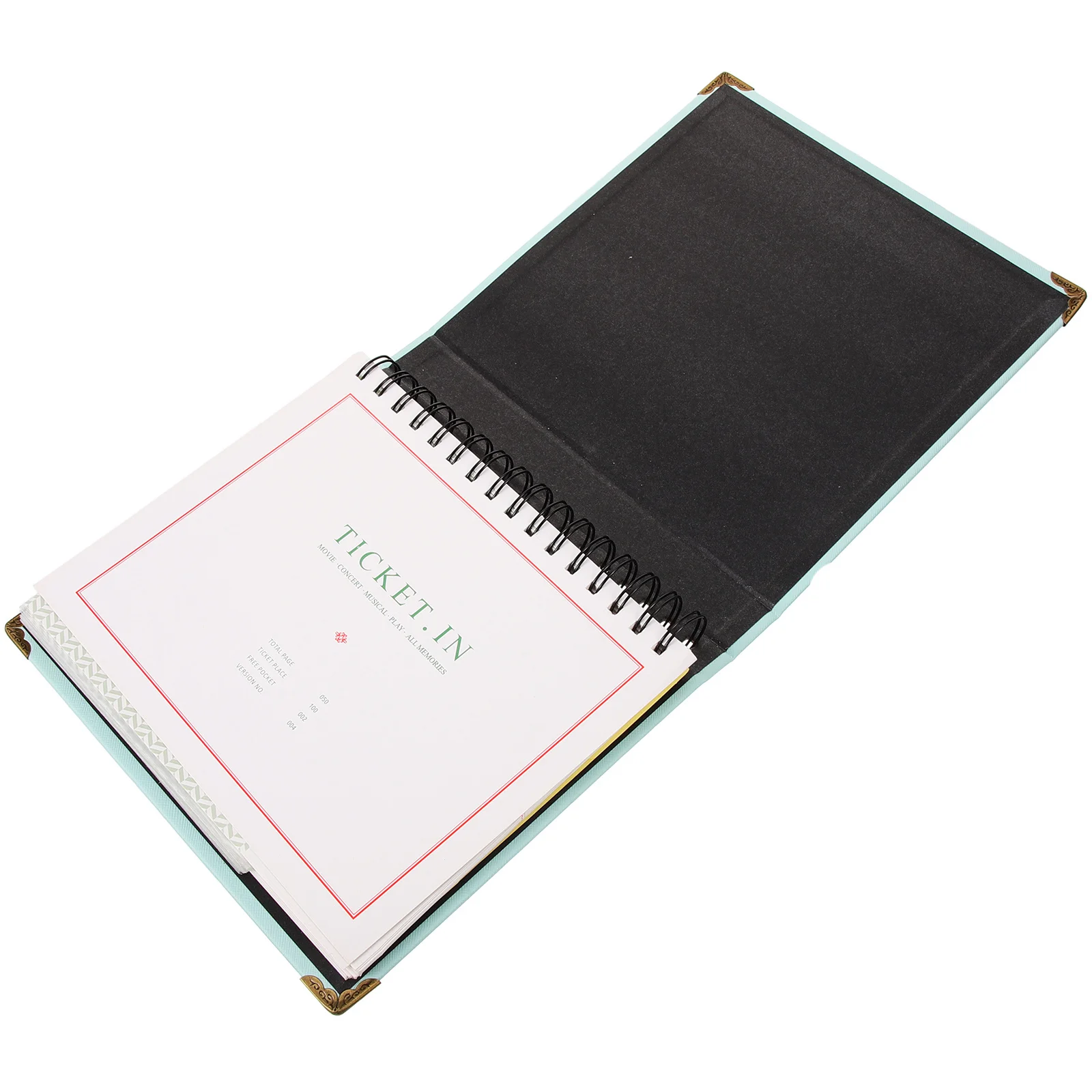 1개 프리미엄 소재 영수증 정리함 사진 앨범 티켓 수집책 가정 및 사무실용으로 완벽한 연두색