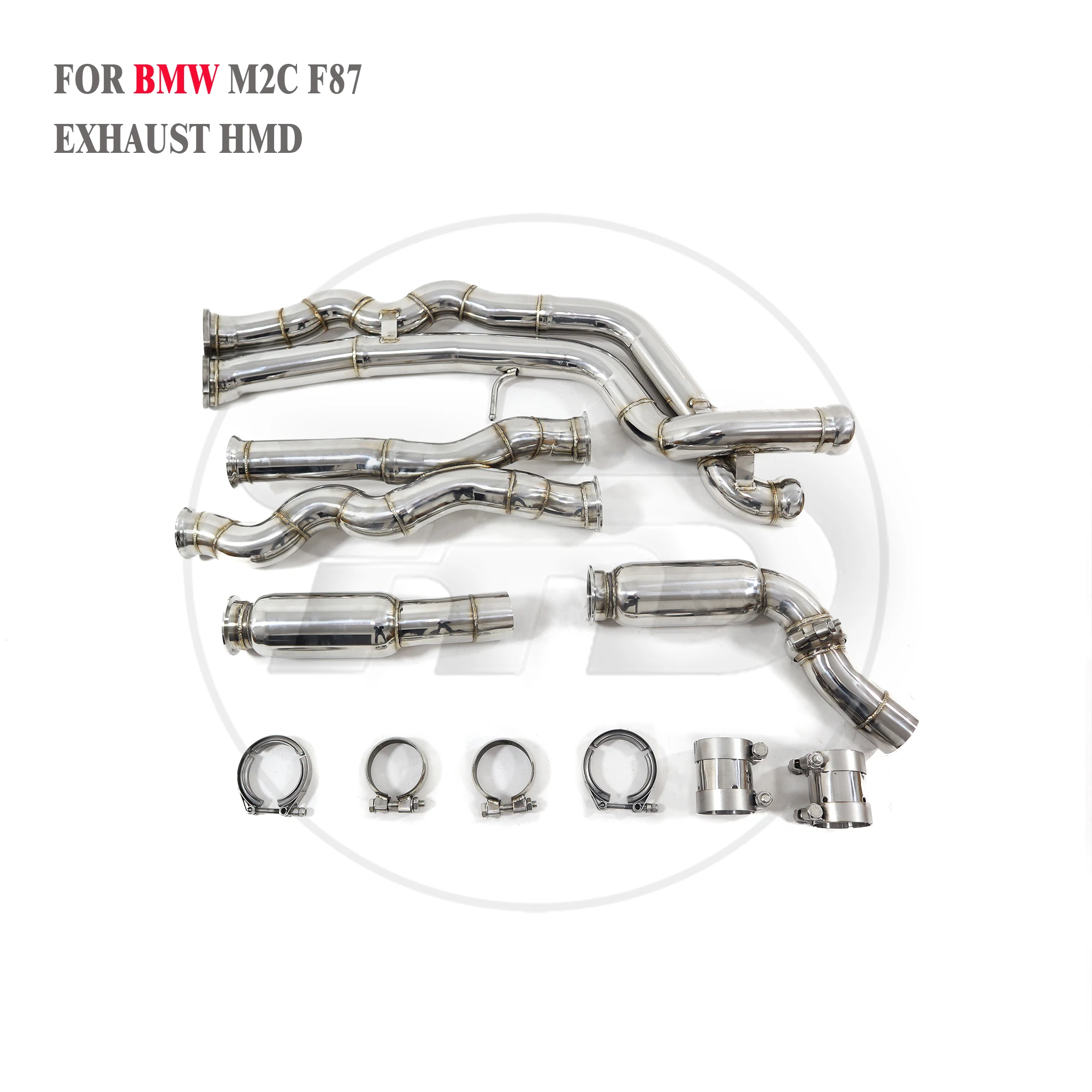 HMD Stainless Steel Exhaust System Performance Catback For BMW M2C F87 Auto Modification  Resonant tube Muffler