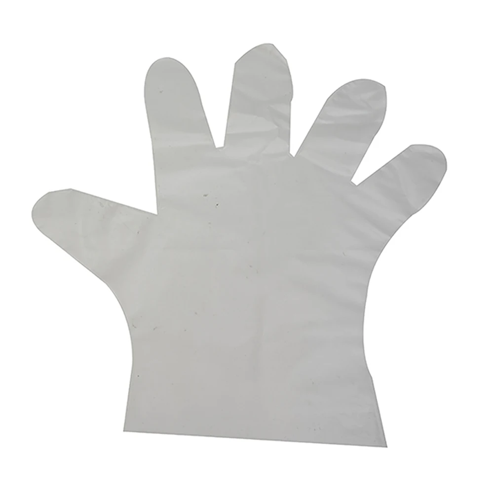 

100 Pcs Disposable Gloves Of Transparent Vinyl TPE Gloves Latex-Free Gloves For Hairdressing Clean Laboratory Work Clean Tool