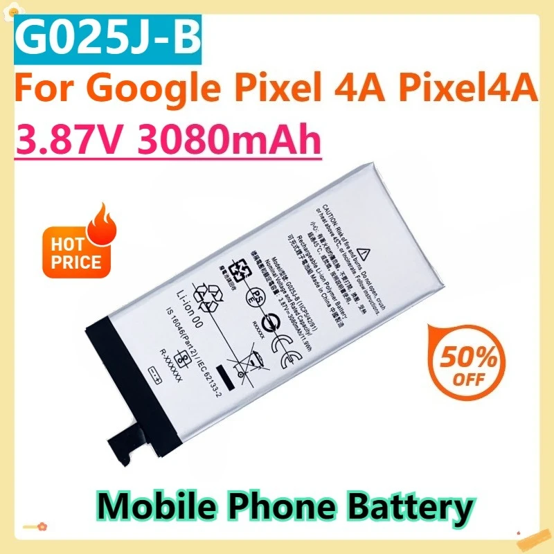 

For Google Pixel 4A Pixel4A G025J-B 3.87V 3080mAh Replacement Battery