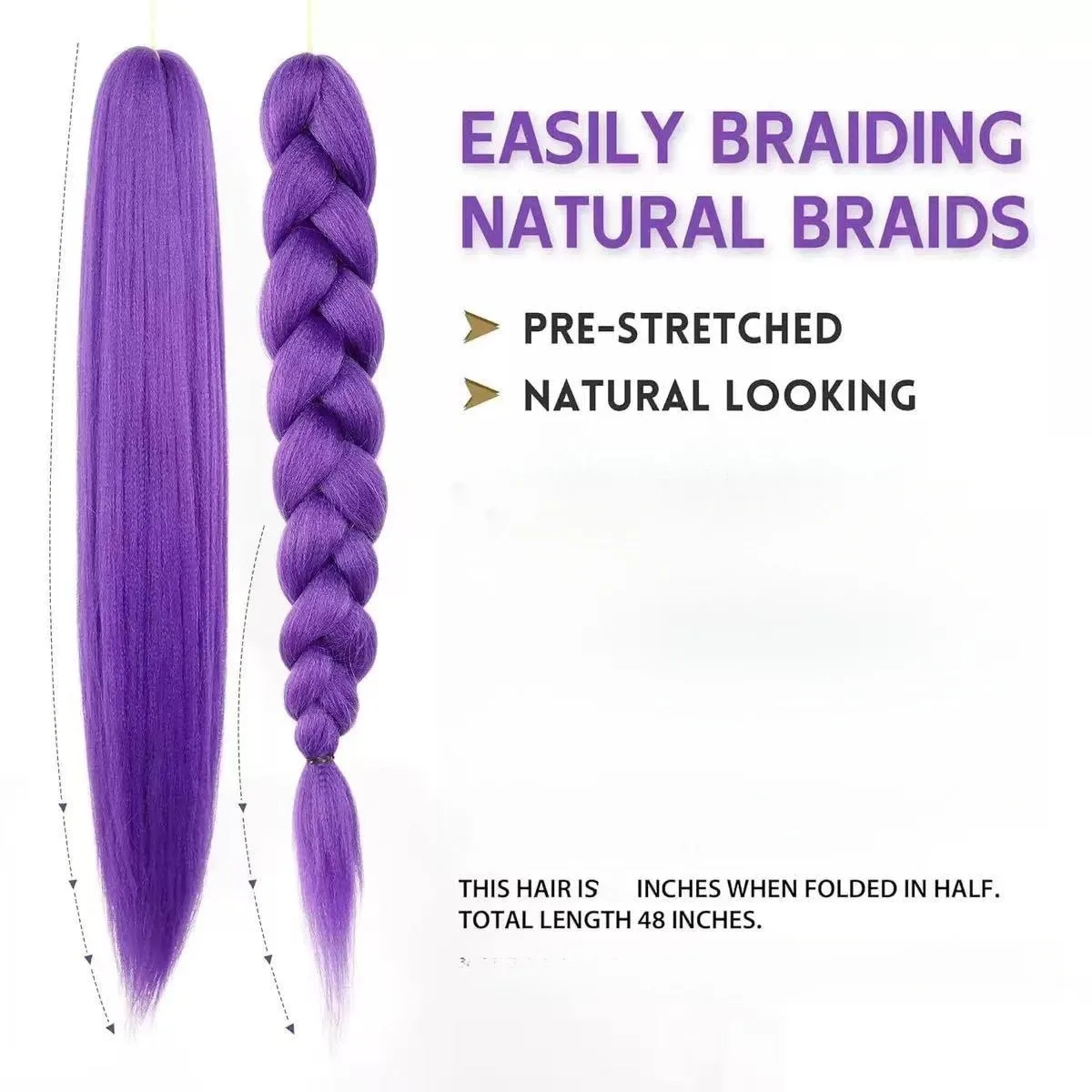 26 بوصة الأرجواني تجديل الشعر قبل امتدت طويل جدائل شعر صناعية ملحقات للمرحلة حفلة الهالوين زي تأثيري