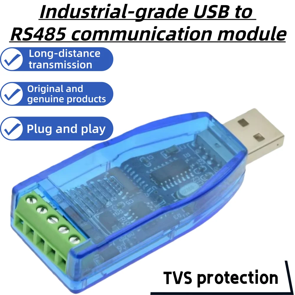 Industrial USB to RS485 Communication Module Bidirectional Half-Duplex Serial Line Converter with TVS Protection CH340U485