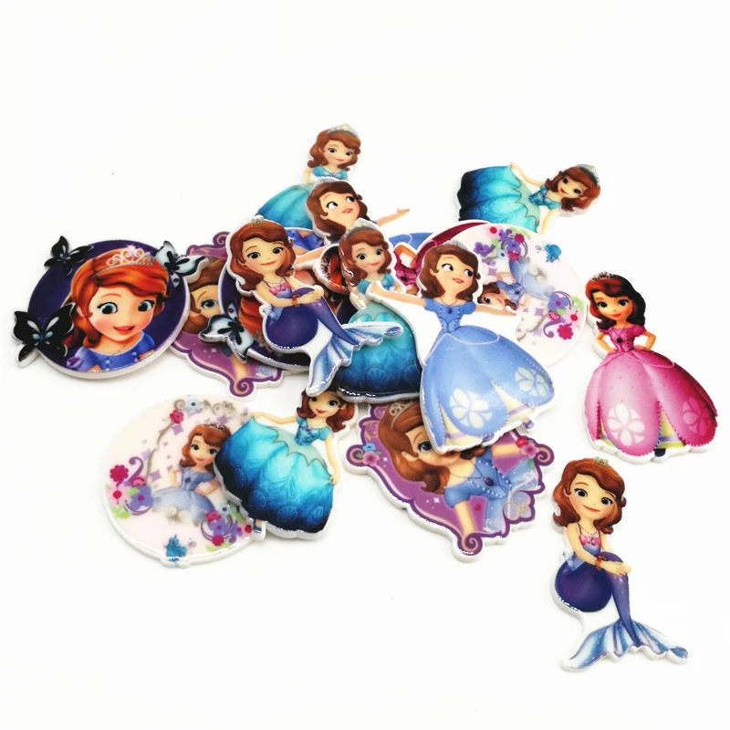 25pcs/lot movie character sofia the first mixed planar resin flat back cabochon DIY material YB0048