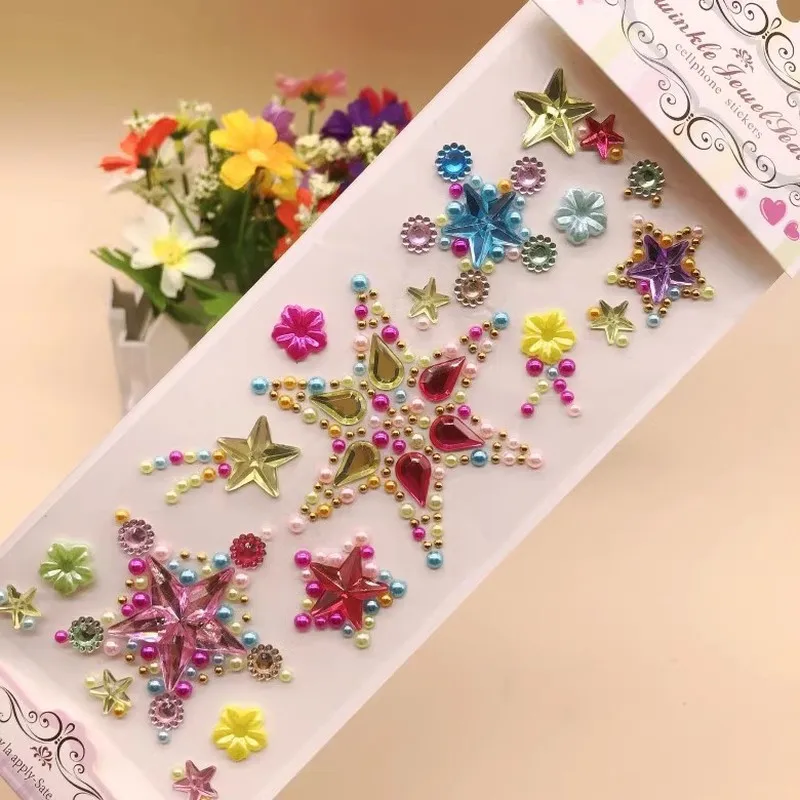 Nouveau 3d strass visage autocollant Festivals accessoires visage gemmes bijoux autocollants maquillage cristaux lumineux autocollants pour visage diamants