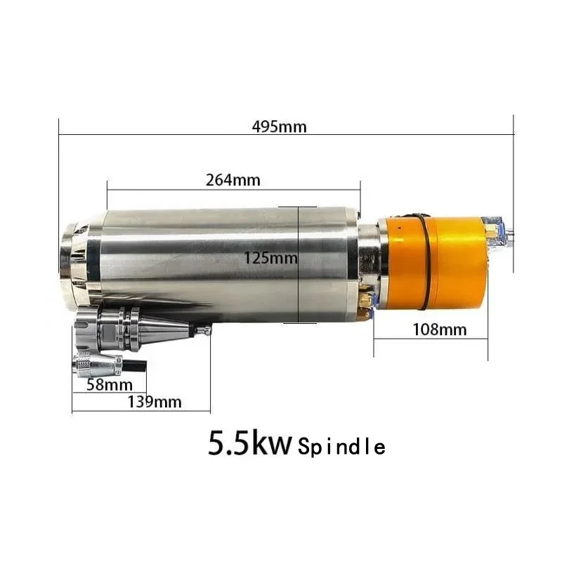 3KW Automatic Tool Change Spindle, Engraving Machine, BT30 Metal Engraving And Milling, High Speed, Pneumatic Water Cooling