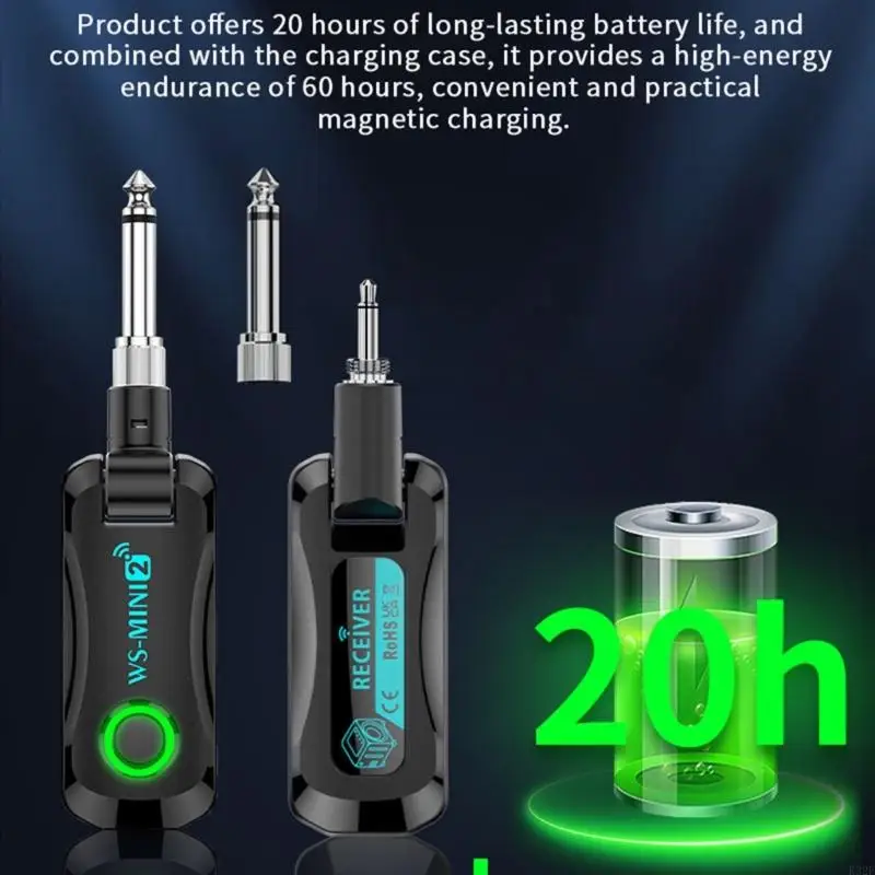 

2025 New 2.4GHz Guitar Transmitter Receiver Digital Guitar System Cordless