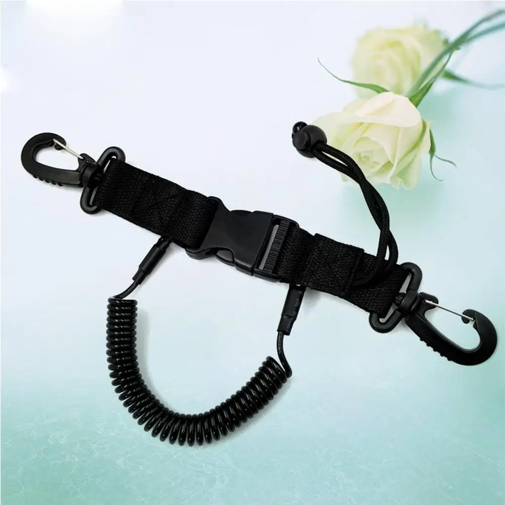 Newest Scuba Diving Snappy Coil Springs Camera Lanyard Spiral With Ring Dive For Underwater Housing Flashlight Torch Outdoor