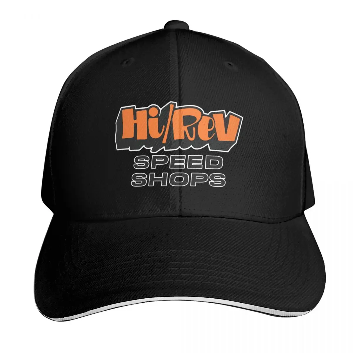 Hi/Rev Speed Shops Baseball Cap Quick Dry Performance Cotton Twill Breathable Contrast Two Tone Brim