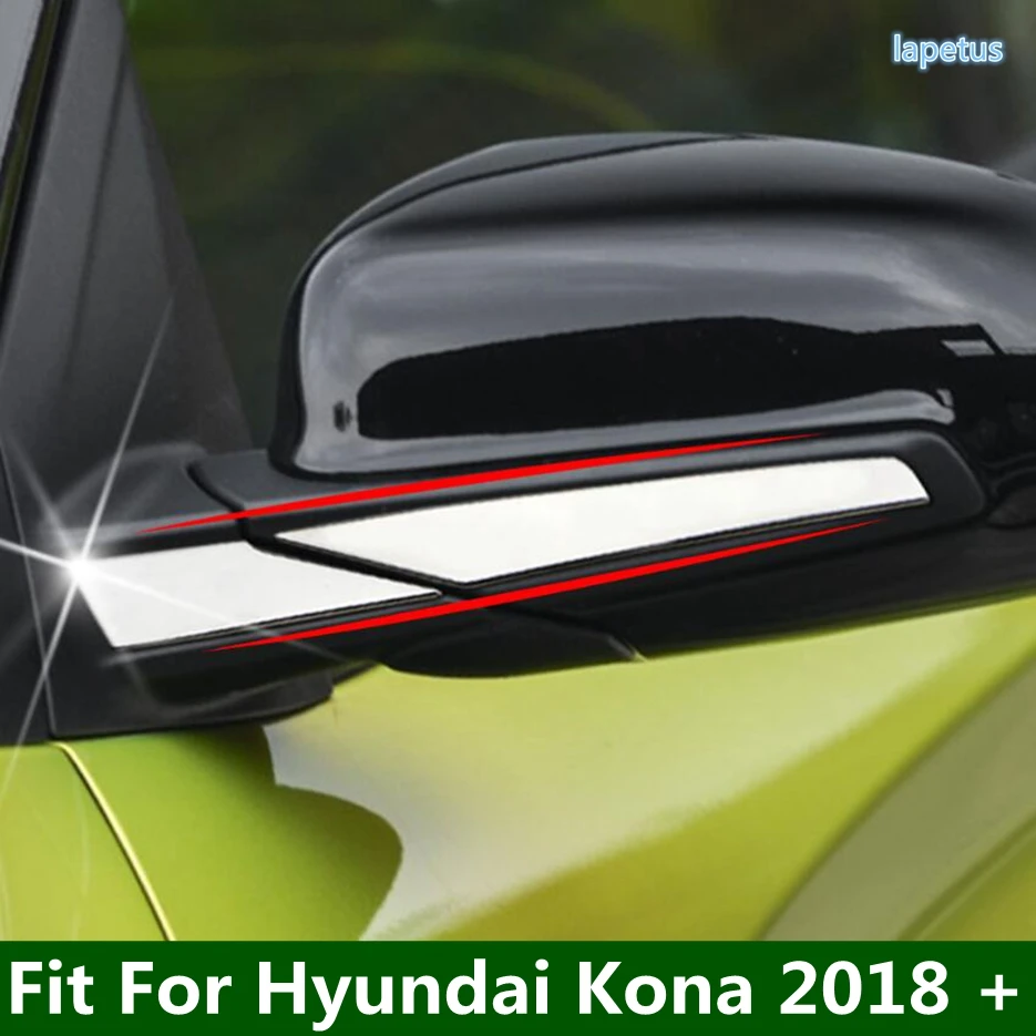 

Outer Door Mirror Protector Shell Cap Decoration Strips Cover Trim Fit For Hyundai Kona 2018 - 2022 Car Accessories