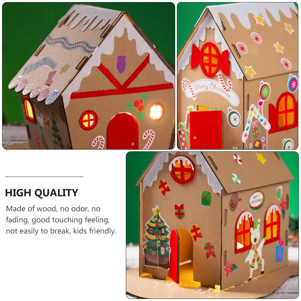 Christmas DIY Cardboard Cookie Cutters Craft Kit – Odorless, Fade-Resistant, Tactile Festive Decoration