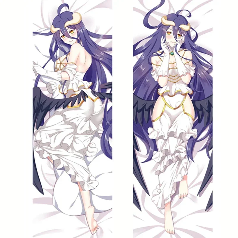 60x180cm Japanese Anime Beauty Girl Overlord Albedo Shalltear Bloodfallen Dakimakura Body Pillow Case Hugging Pillowcase