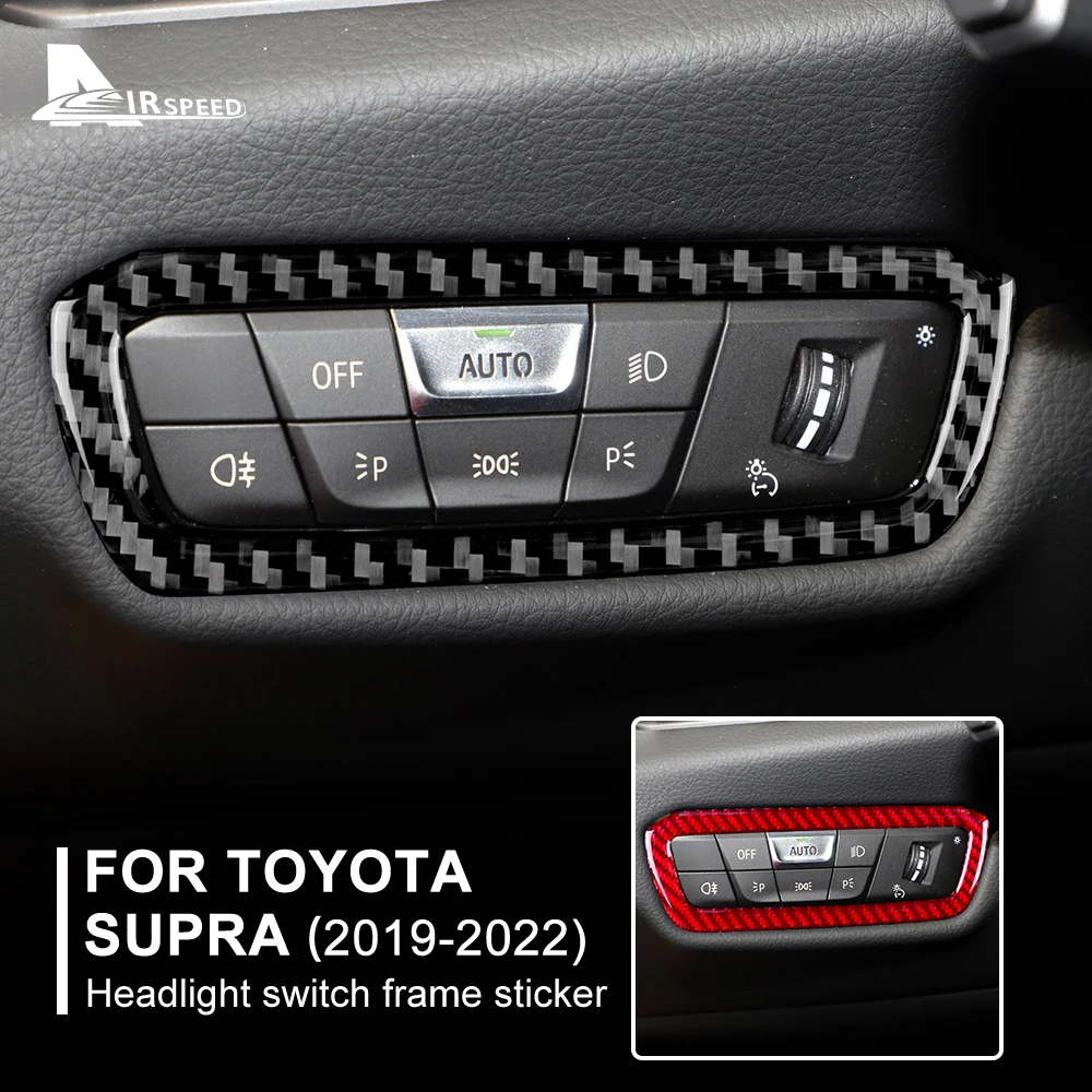 

Real Soft Carbon Fiber Car Headlight Frame Sticker For Toyota Supra GR A90 A91 MK5 2019 2020 2021 2022 2023-2025 Car Accessories