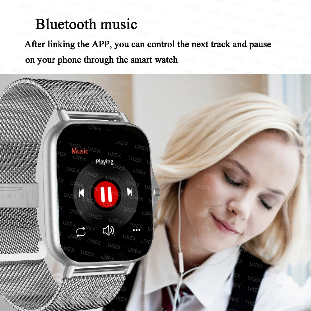 Jam Tangan Pintar Olahraga Pria Jam Kebugaran Monitor Jantung Jam Tangan Pintar Panggilan Bluetooth Pemutar Musik 1.83 ''Jam Tangan Hadiah Kejutan untuk Wanita