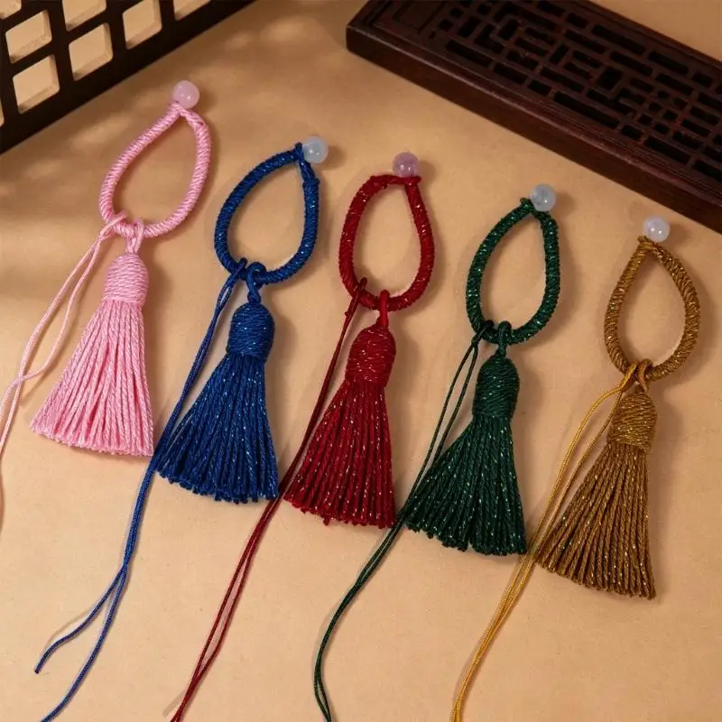 31BF Delicate Keyring Ornamental Threaded Accent Piece For Personalizing Belongings